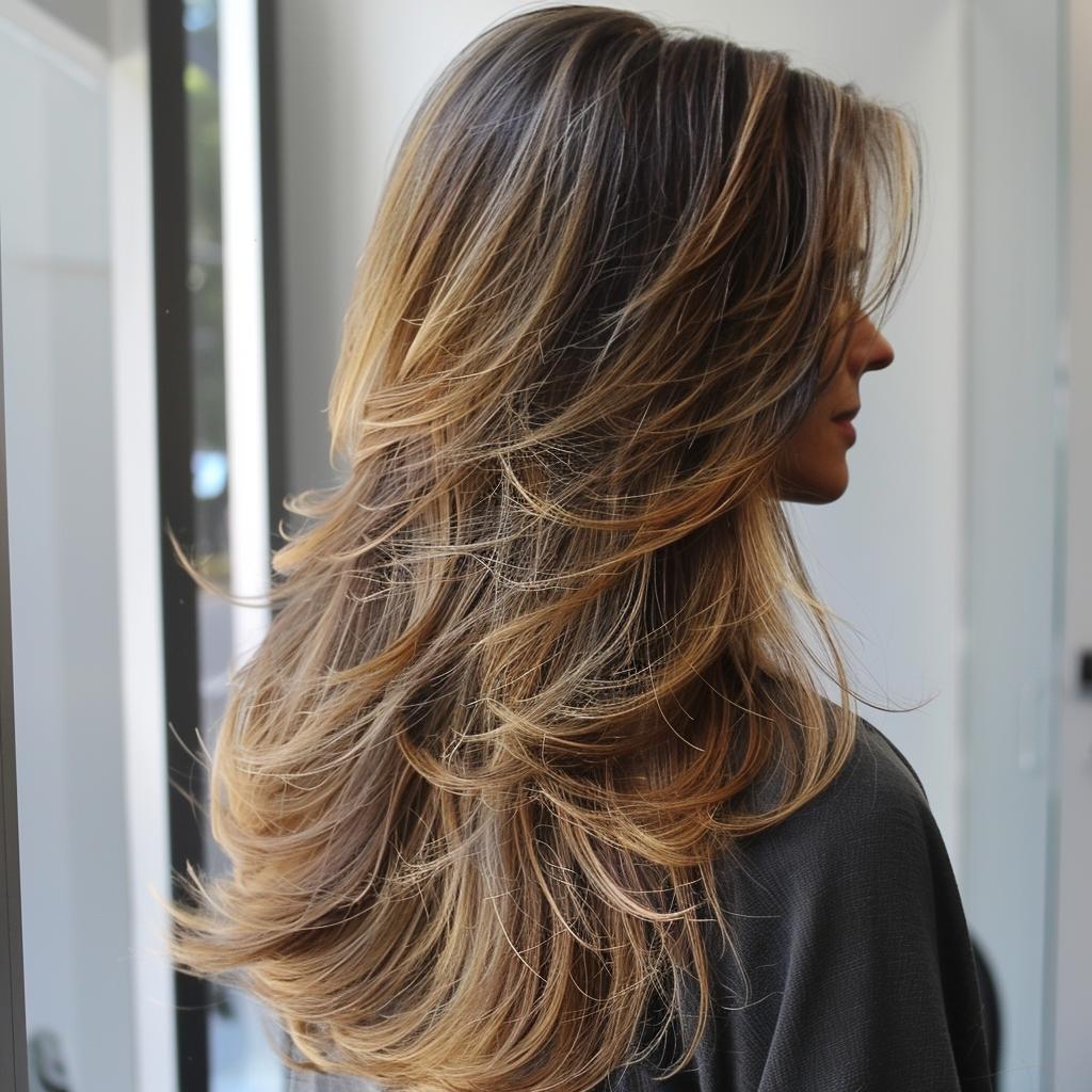 corte repicado médio para cabelo liso