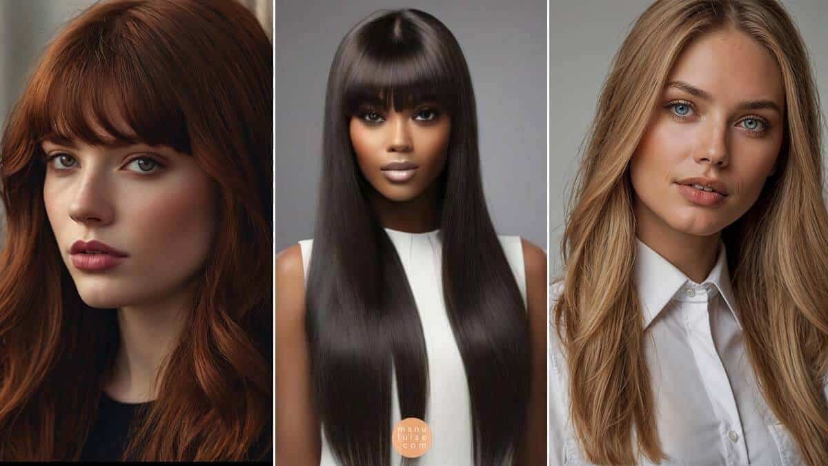 corte para afinar rosto cabelo liso longo