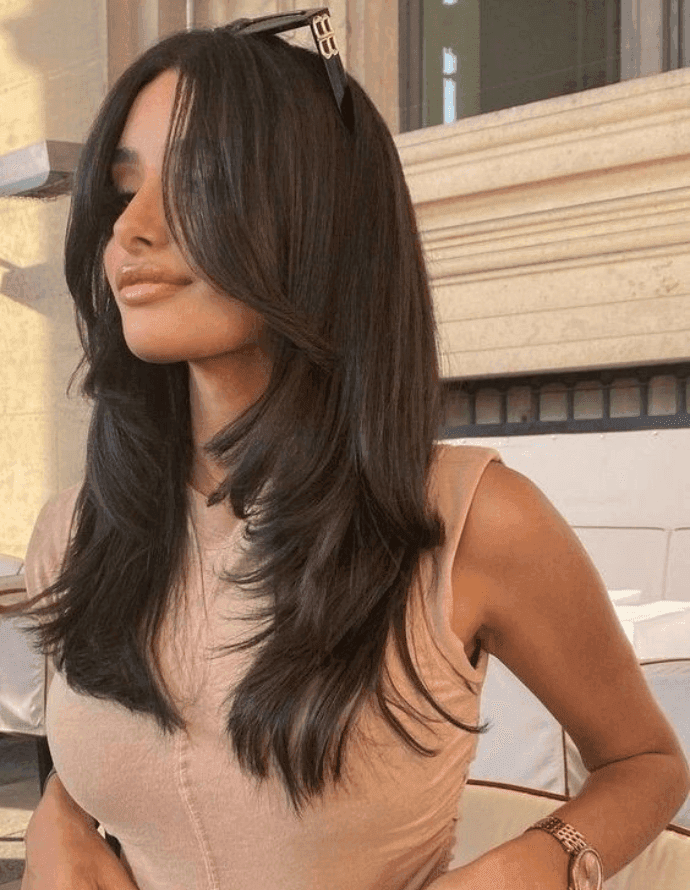 corte em degrau para cabelo longo