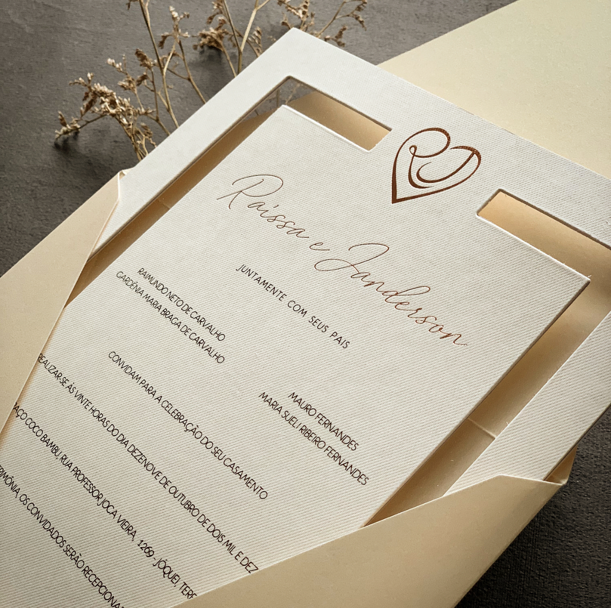 convite de casamento com mapa