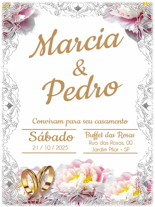 convite de casamento civil