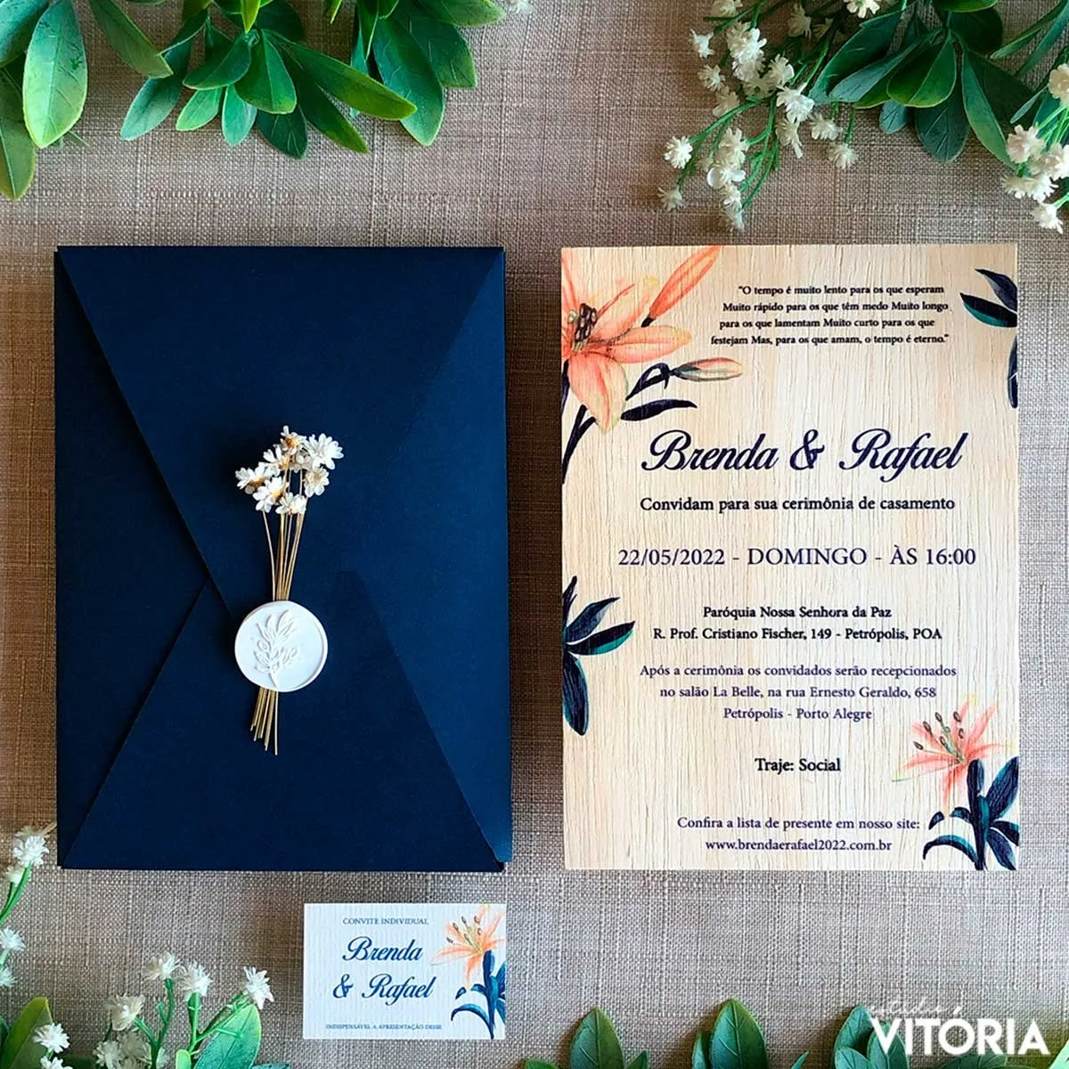 convite de casamento barato