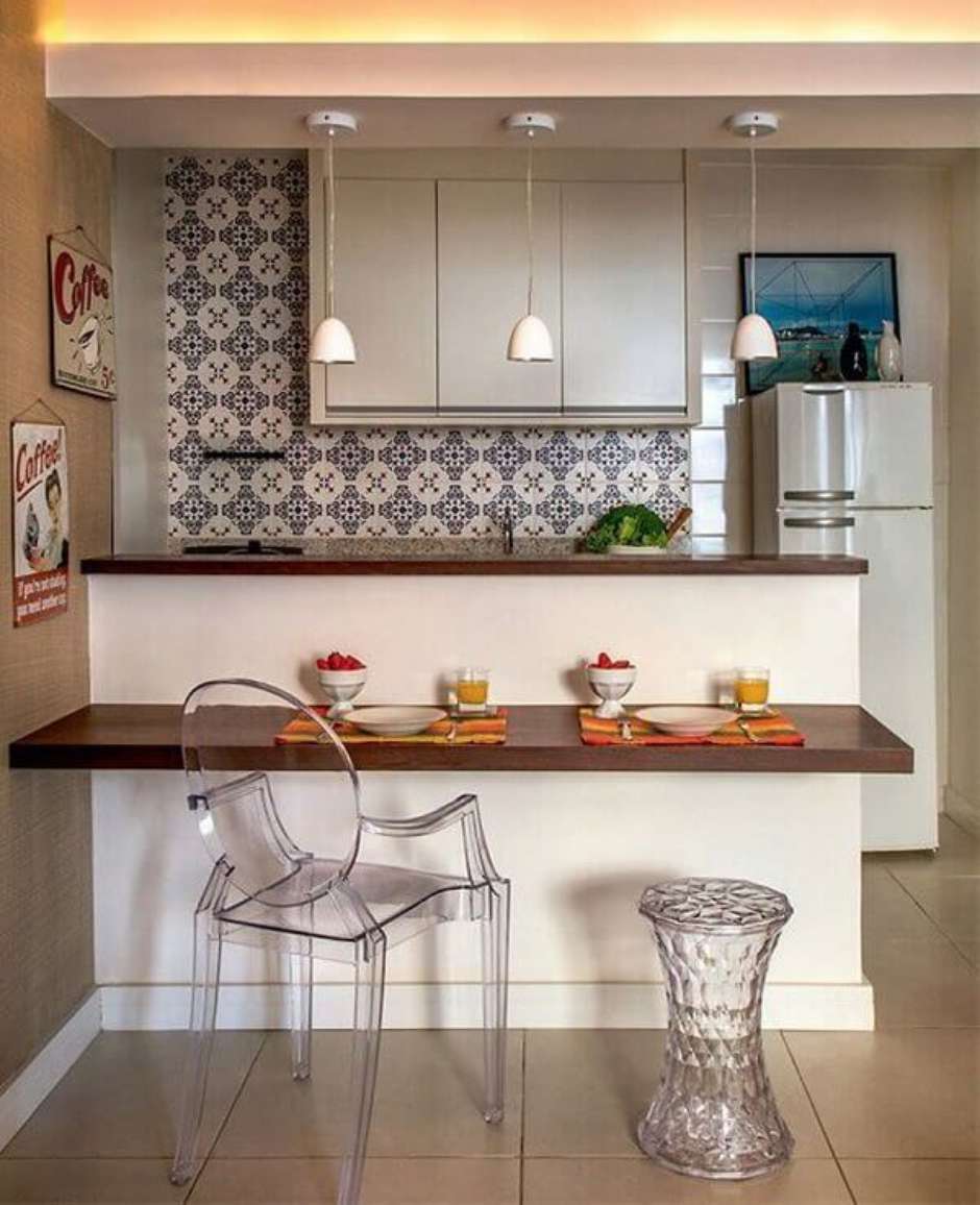 cozinha americana integrada com sala