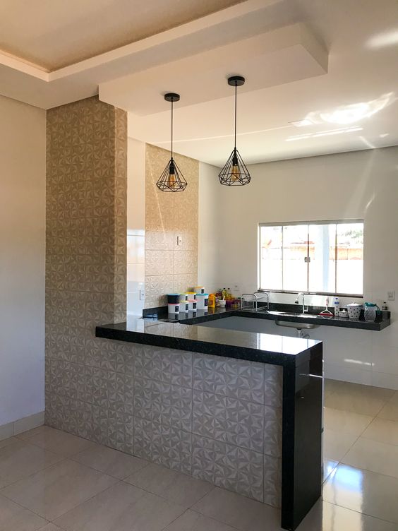 cozinha americana moderna com ilha