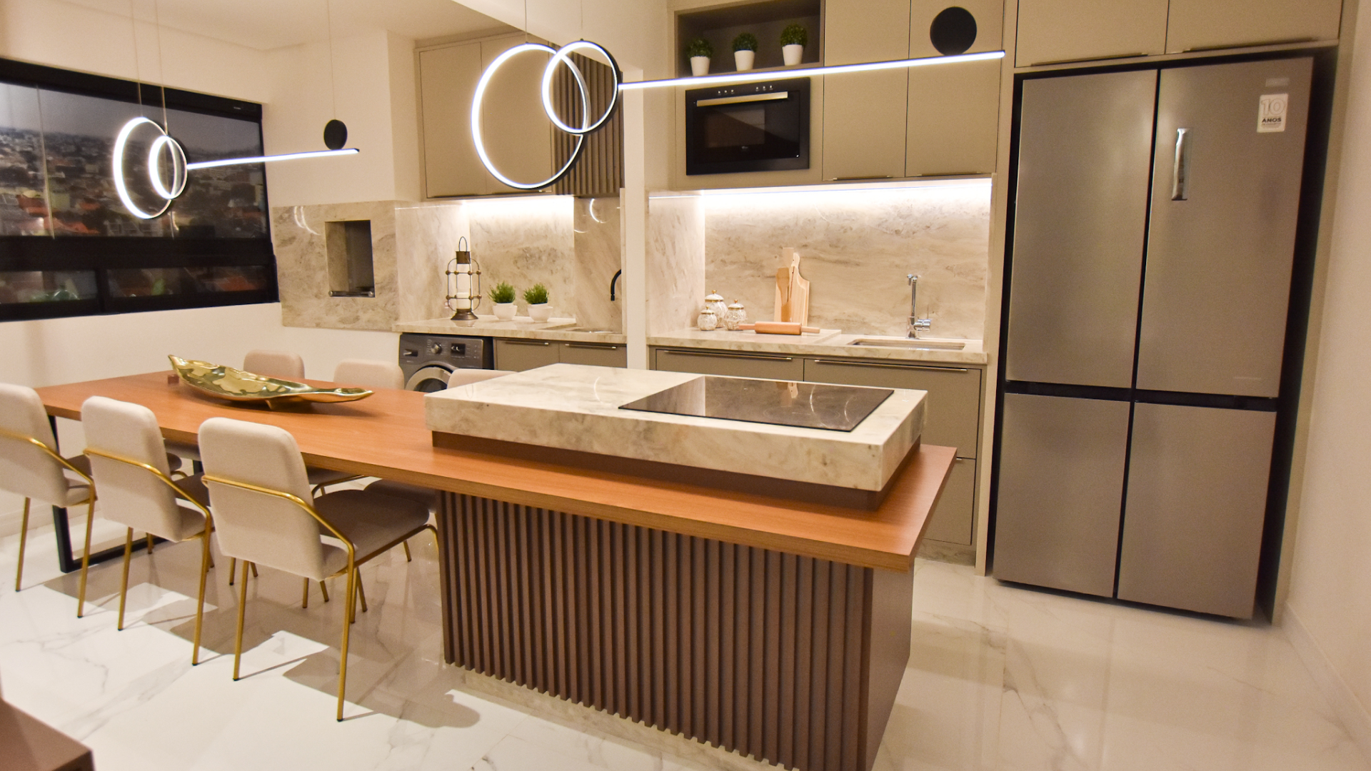 cozinha americana moderna com bancada