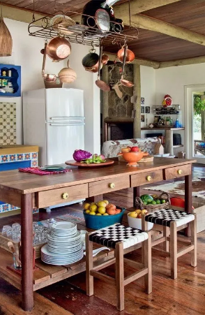 cozinha rústica simples e funcional