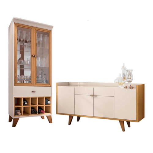 Buffets com design industrial e pés em aço