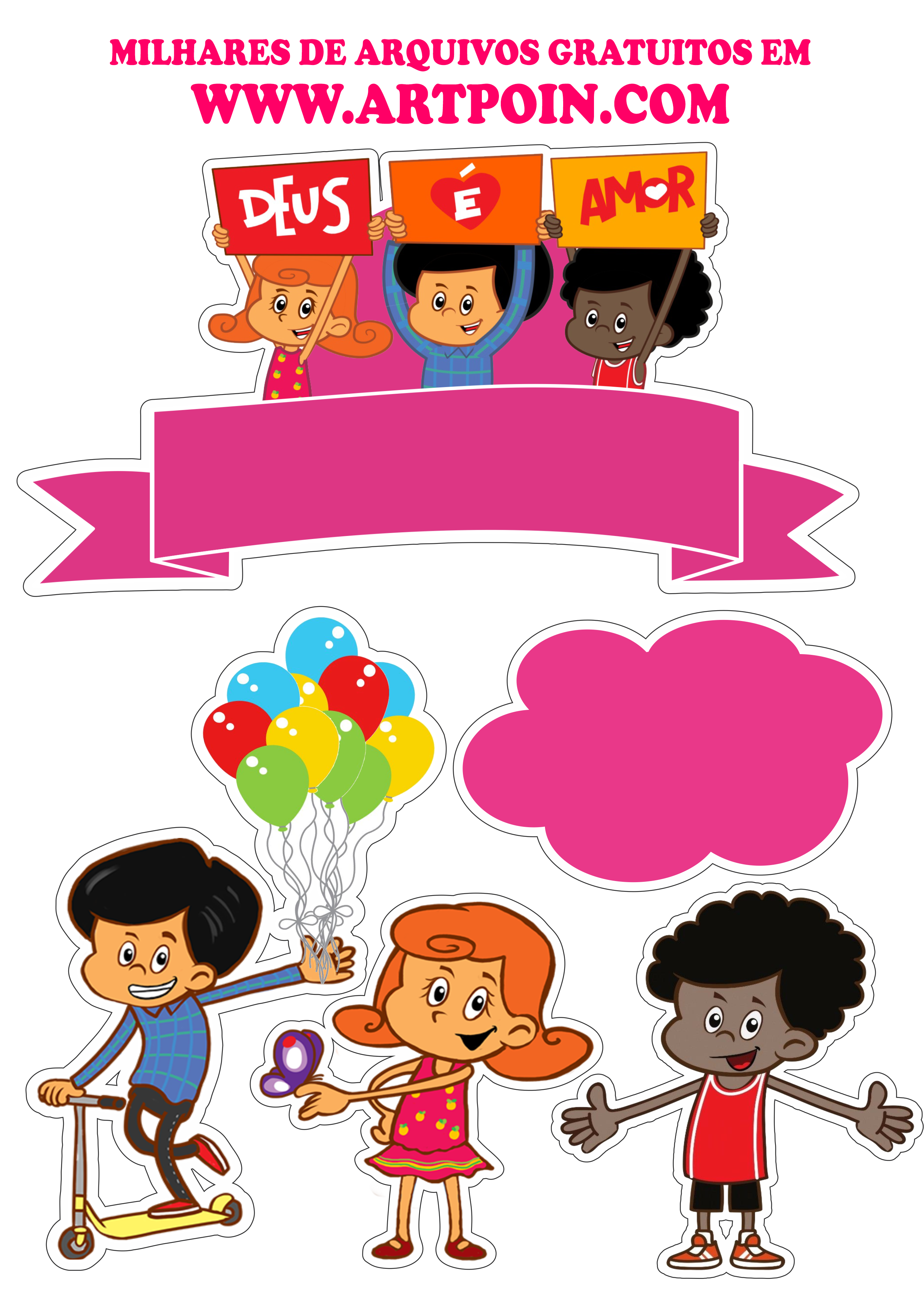 Ideias Criativas para Enfeites de Mesa Tema 3 Palavrinhas