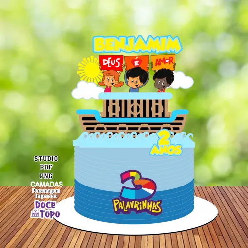 Inspirações de Bolo e Doces Temáticos 3 Palavrinhas para sua Festa