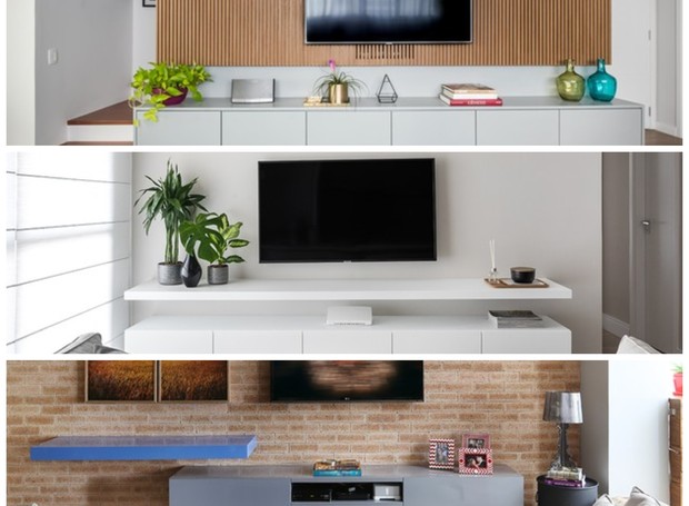 ideias de decoração para rack de sala