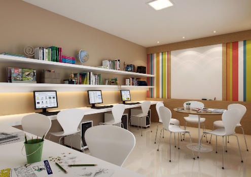 decoração da sala de estudo