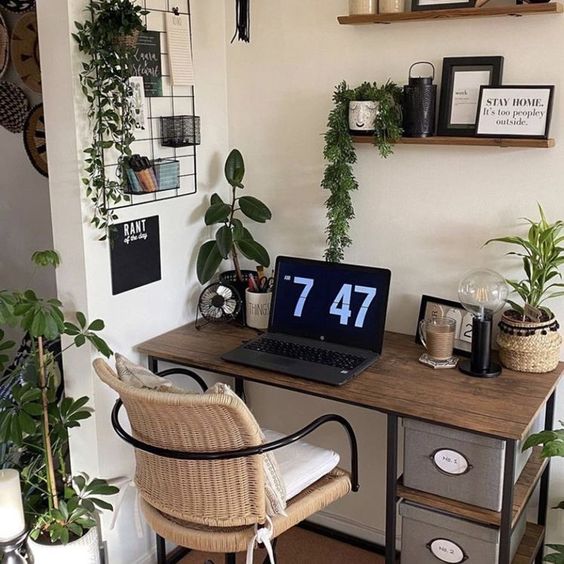 decoração da sala de estudo