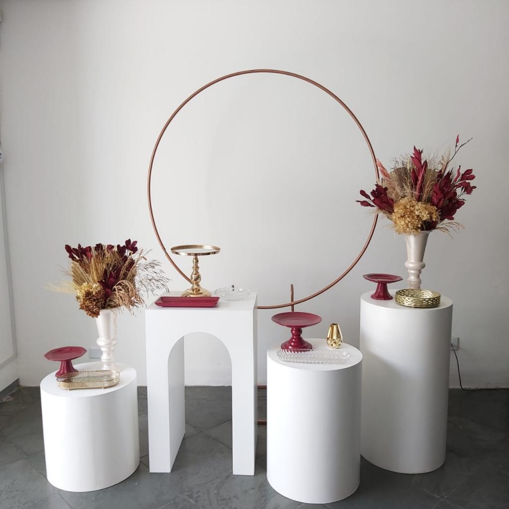 decoração casamento marsala e rosa