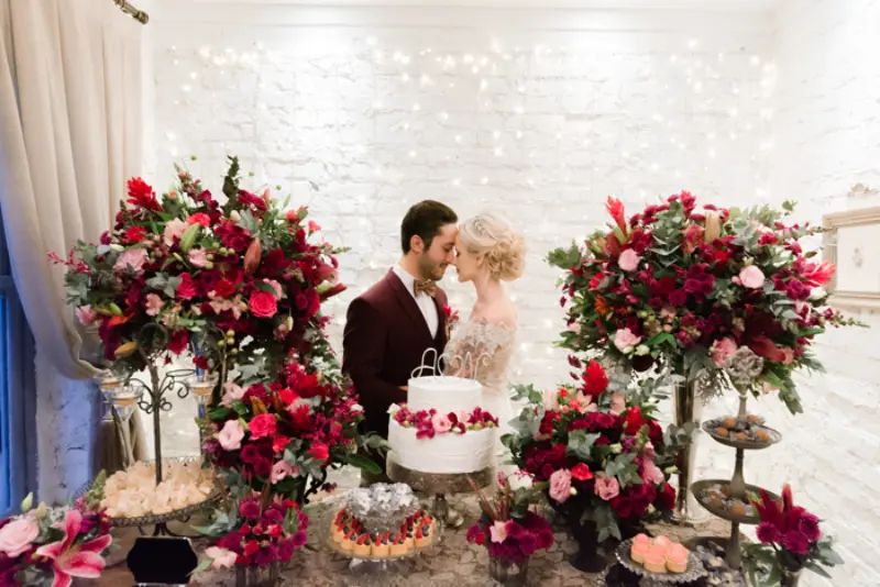 decoração casamento marsala outono