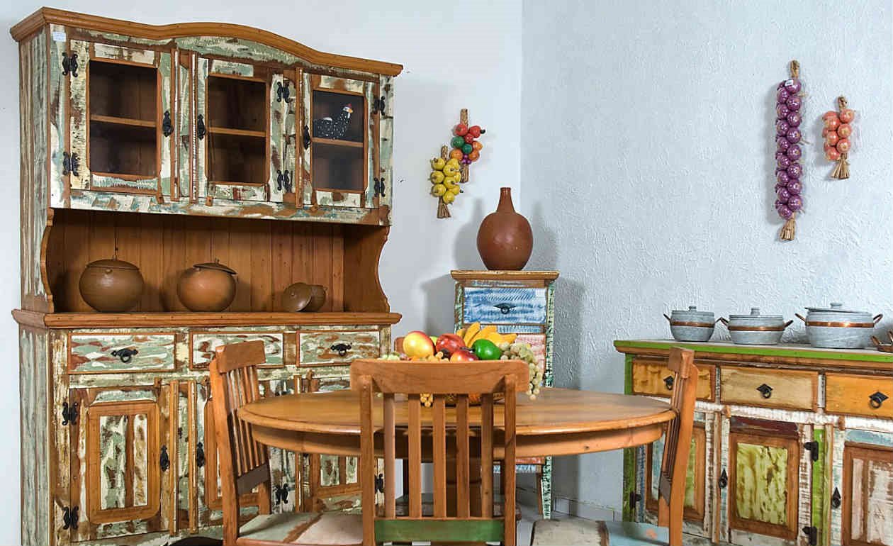 cozinha de campo rústica