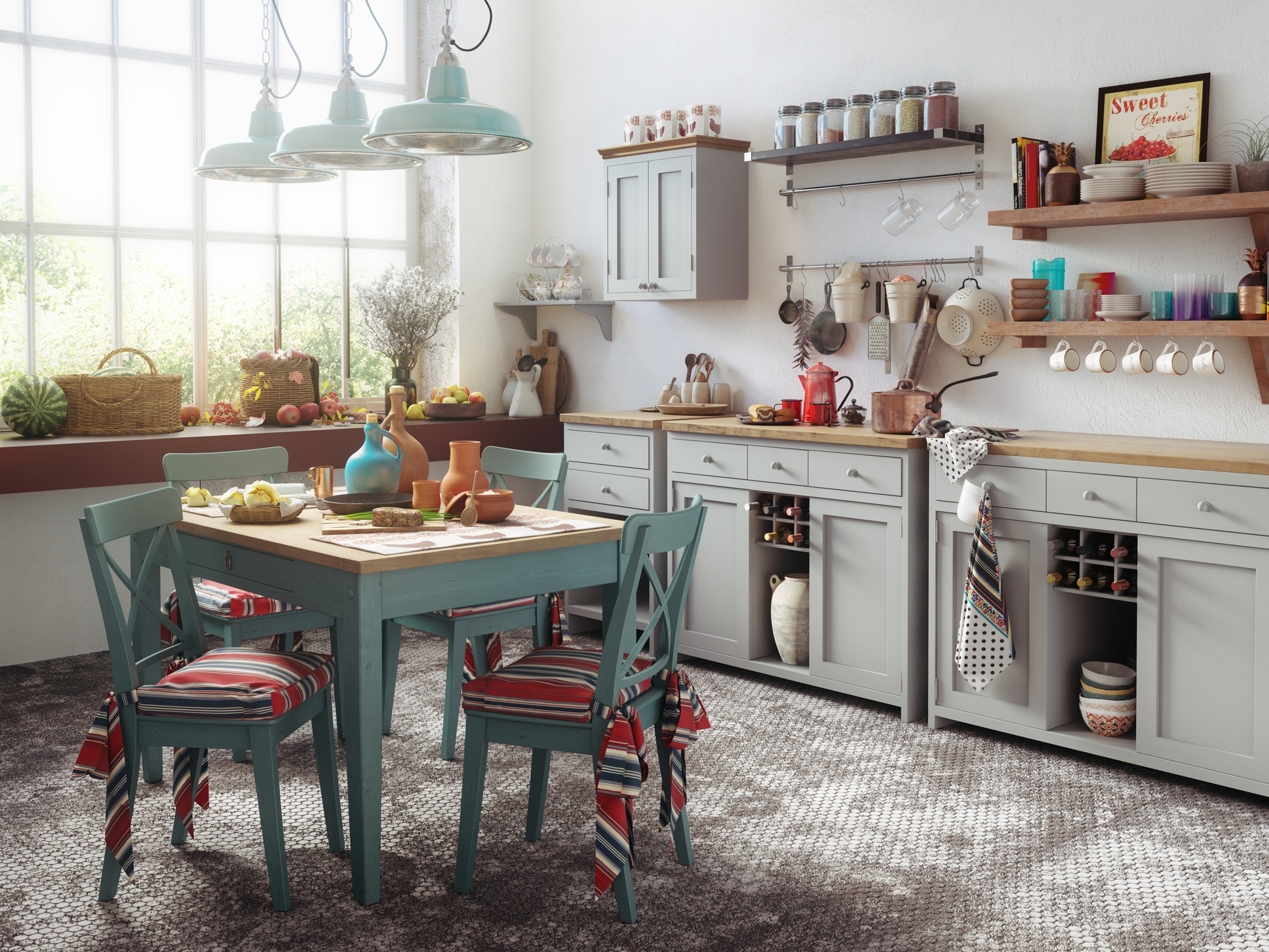decoração cozinha de roça simples