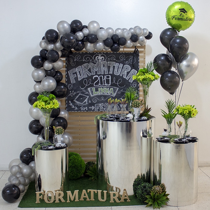 decoração formatura em casa