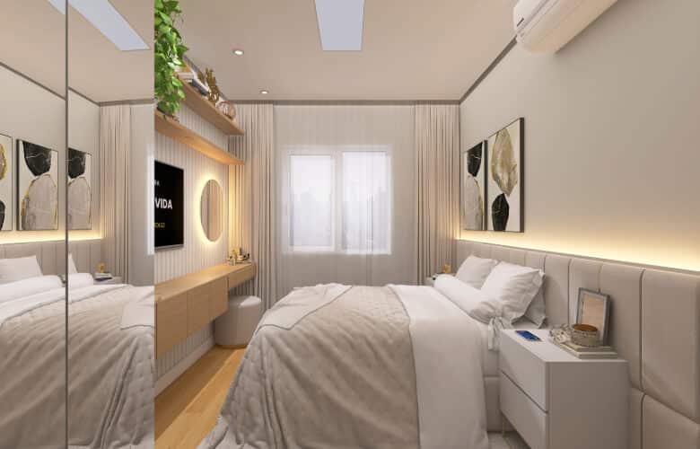 truques para ampliar quarto pequeno