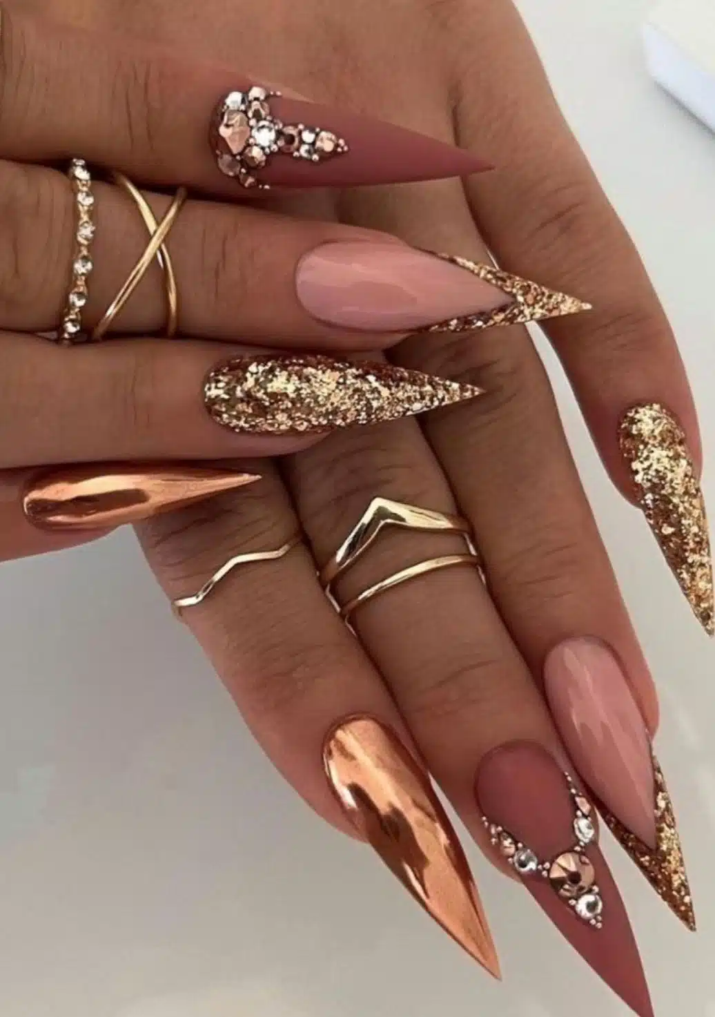 unha stiletto bailarina