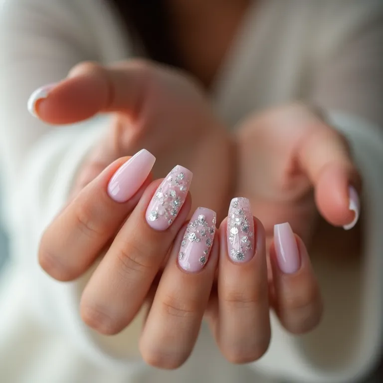 Unhas com glitter