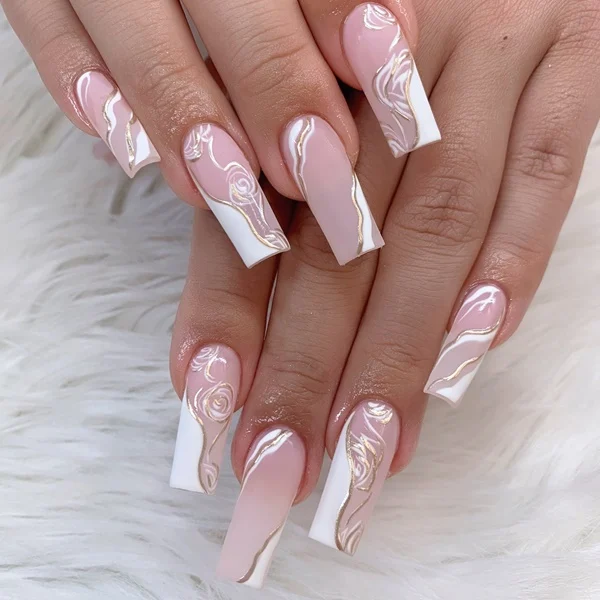 Unhas decoradas delicadas