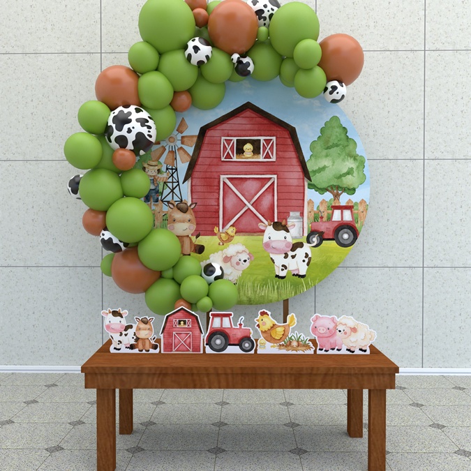 decoração fazendinha com EVA