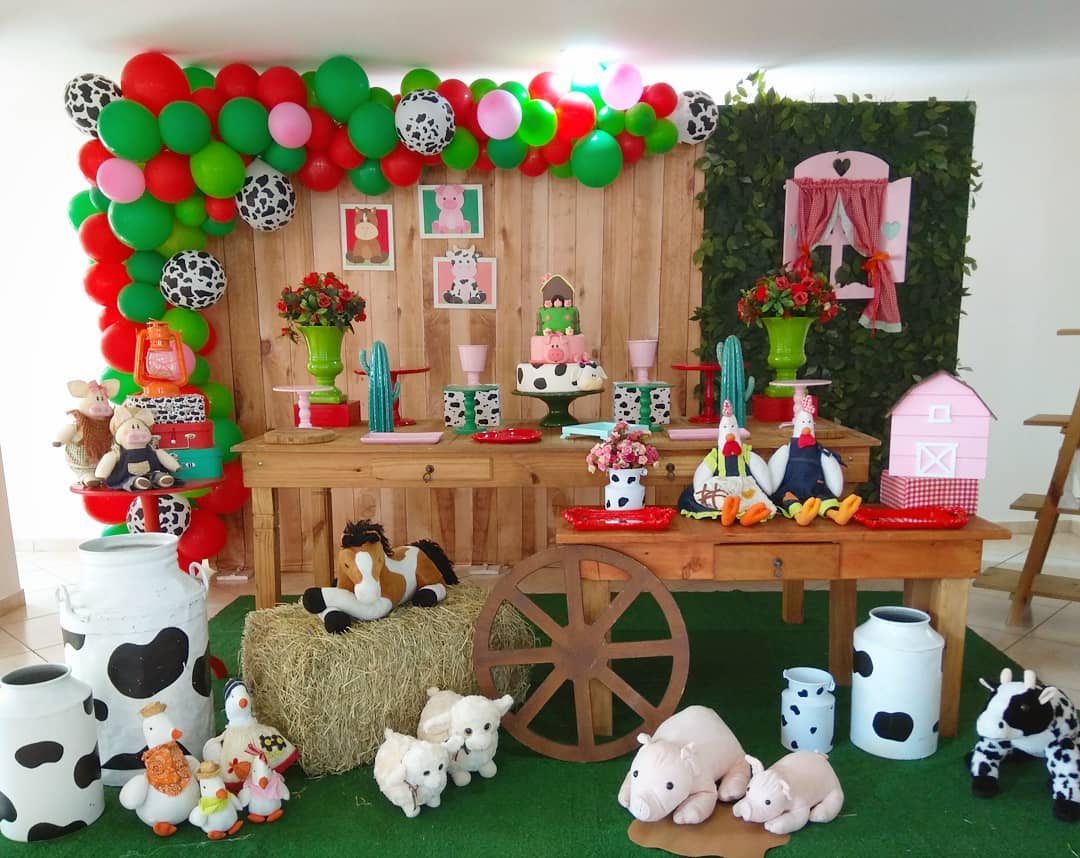 decoração fazendinha barata
