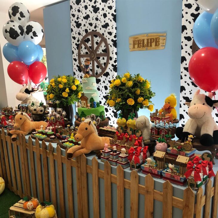 decoração fazendinha com feltro