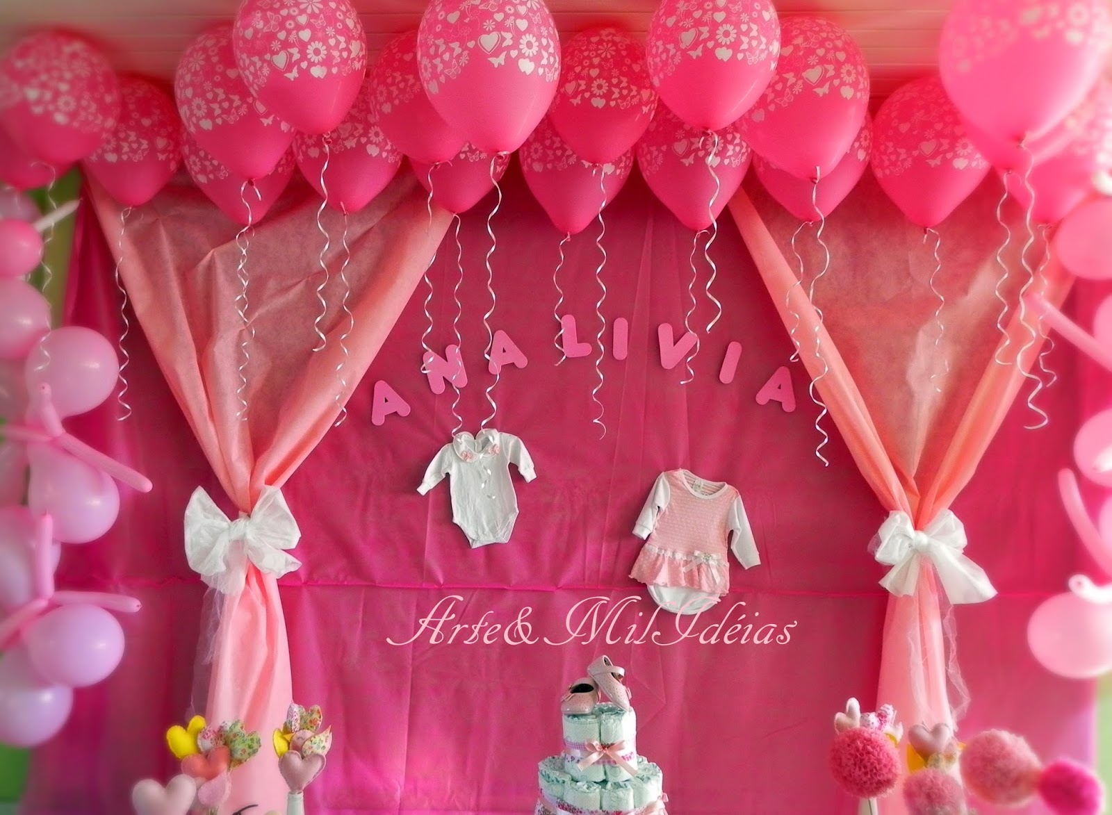 decoração chá de bebê minimalista moderno