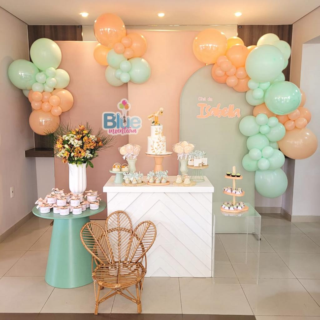 decoração chá de bebê orgânica
