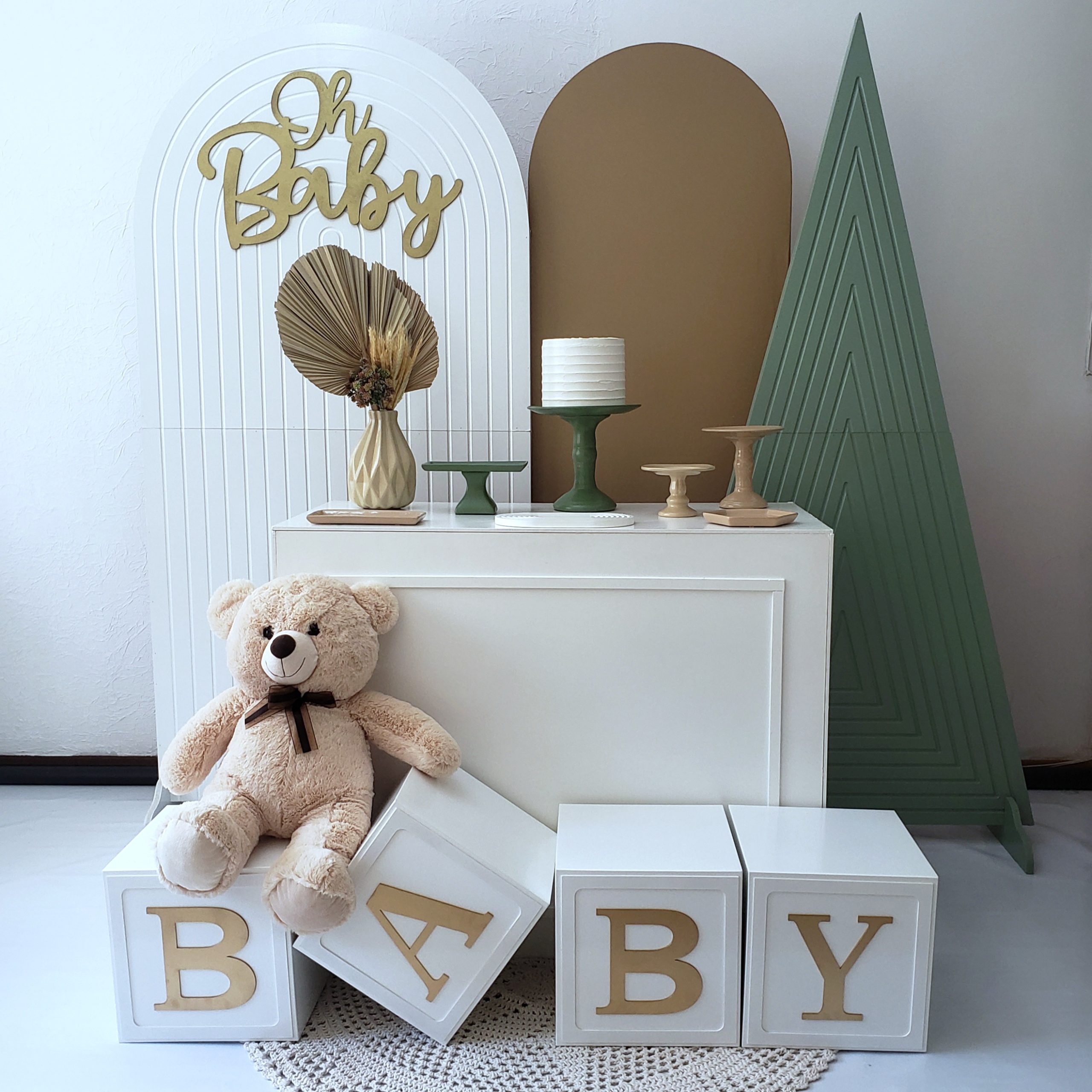 decoração chá de bebê tons terrosos