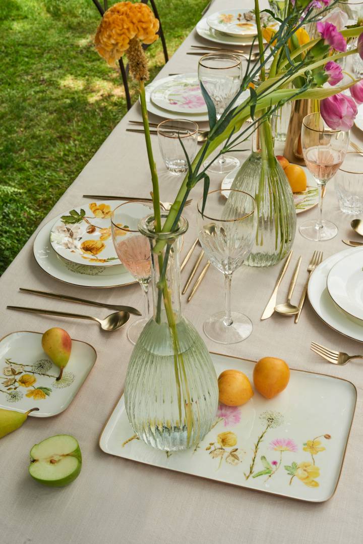 decoração mesa dia das mães amarelo