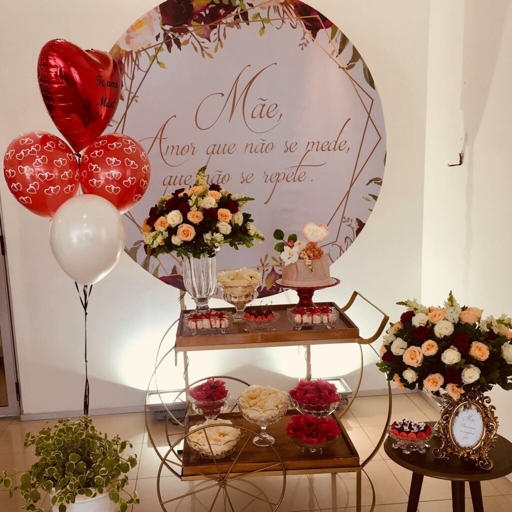 decoração dia das mães minimalista
