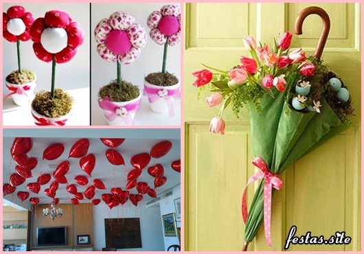 decoração dia das mães colorida