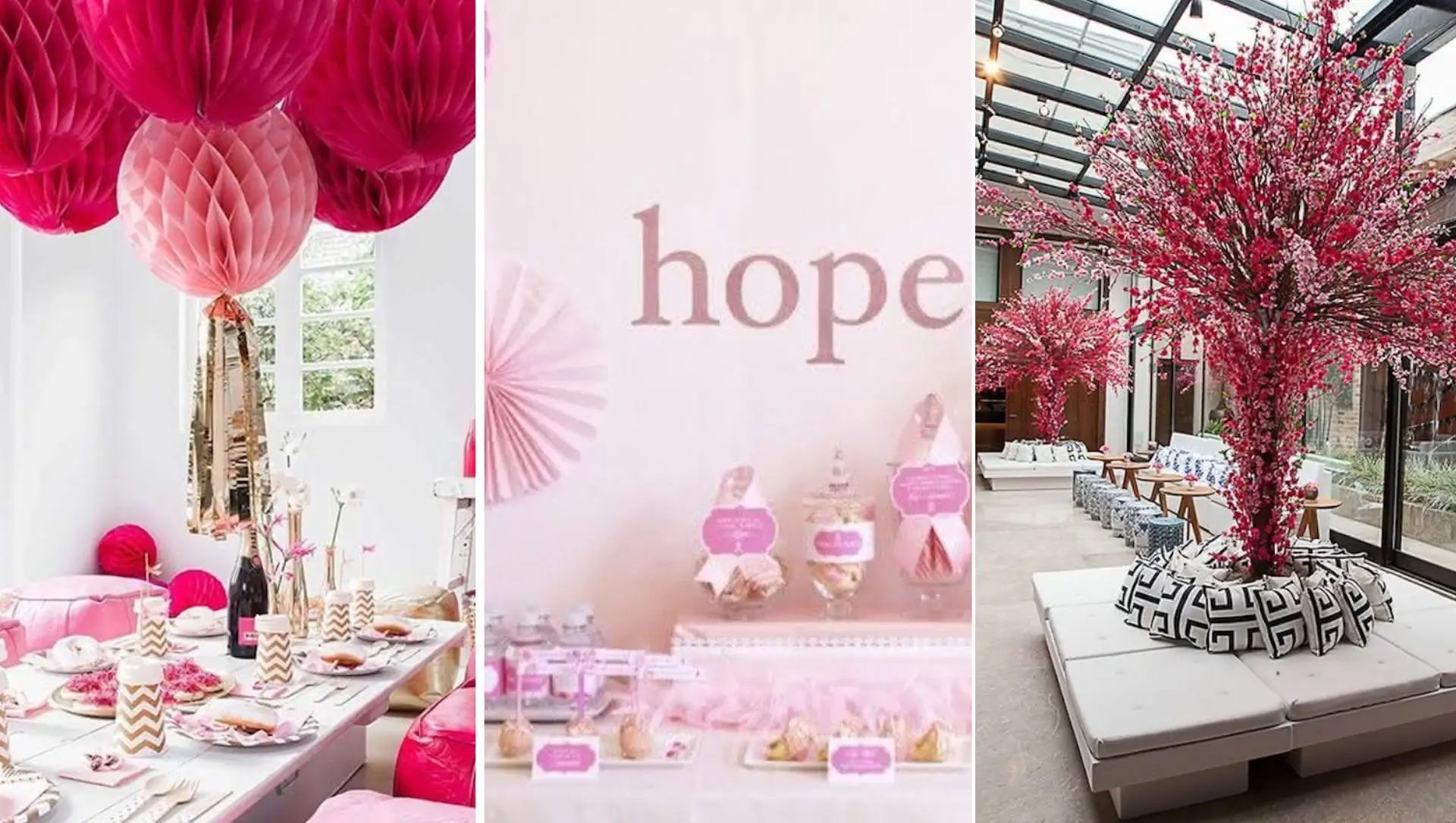 decoração theme moot rosa