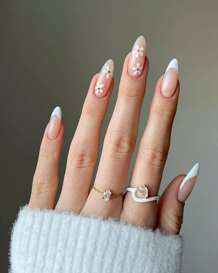 unhas em gel clean girl
