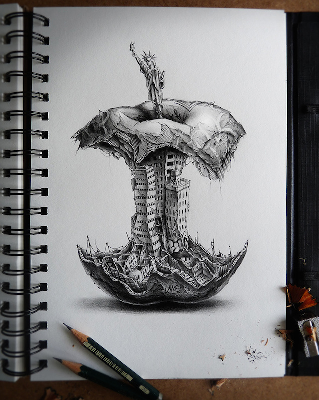 desenho a lapis cores