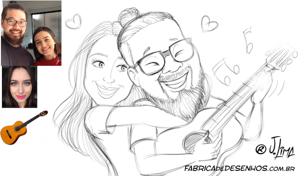 desenho casal pinterest