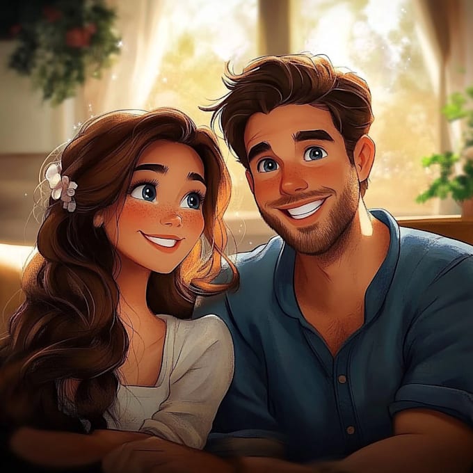 desenho casal fofo
