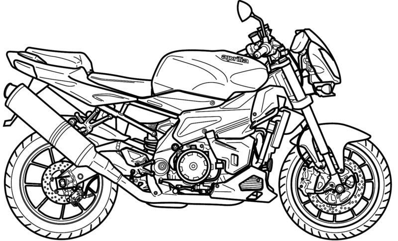 colorir moto esportiva