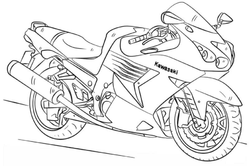 vetores de motos para colorir