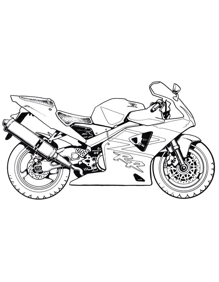 desenho de moto 160 para colorir