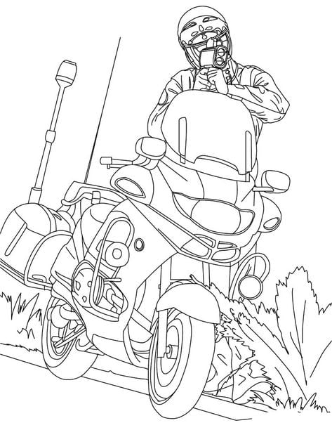 desenho de moto xj6 para colorir