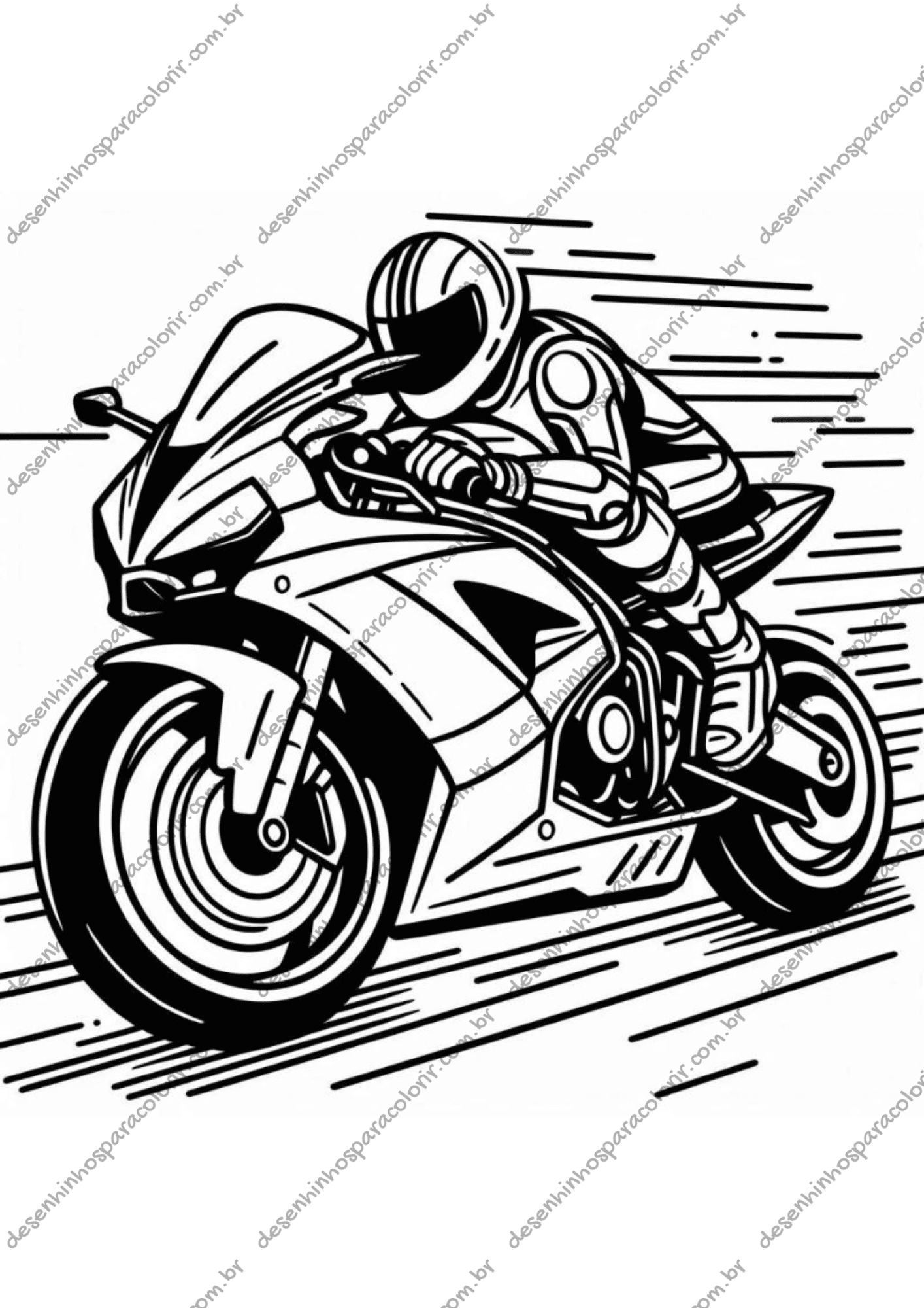 colorir moto esportiva