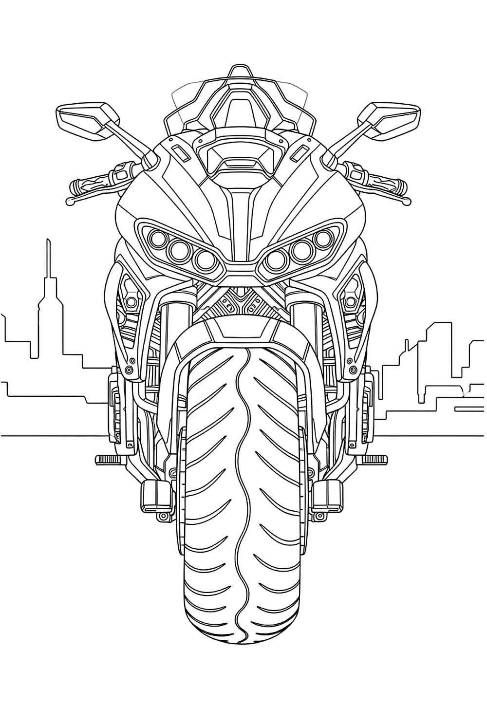 desenho de moto 160 para colorir