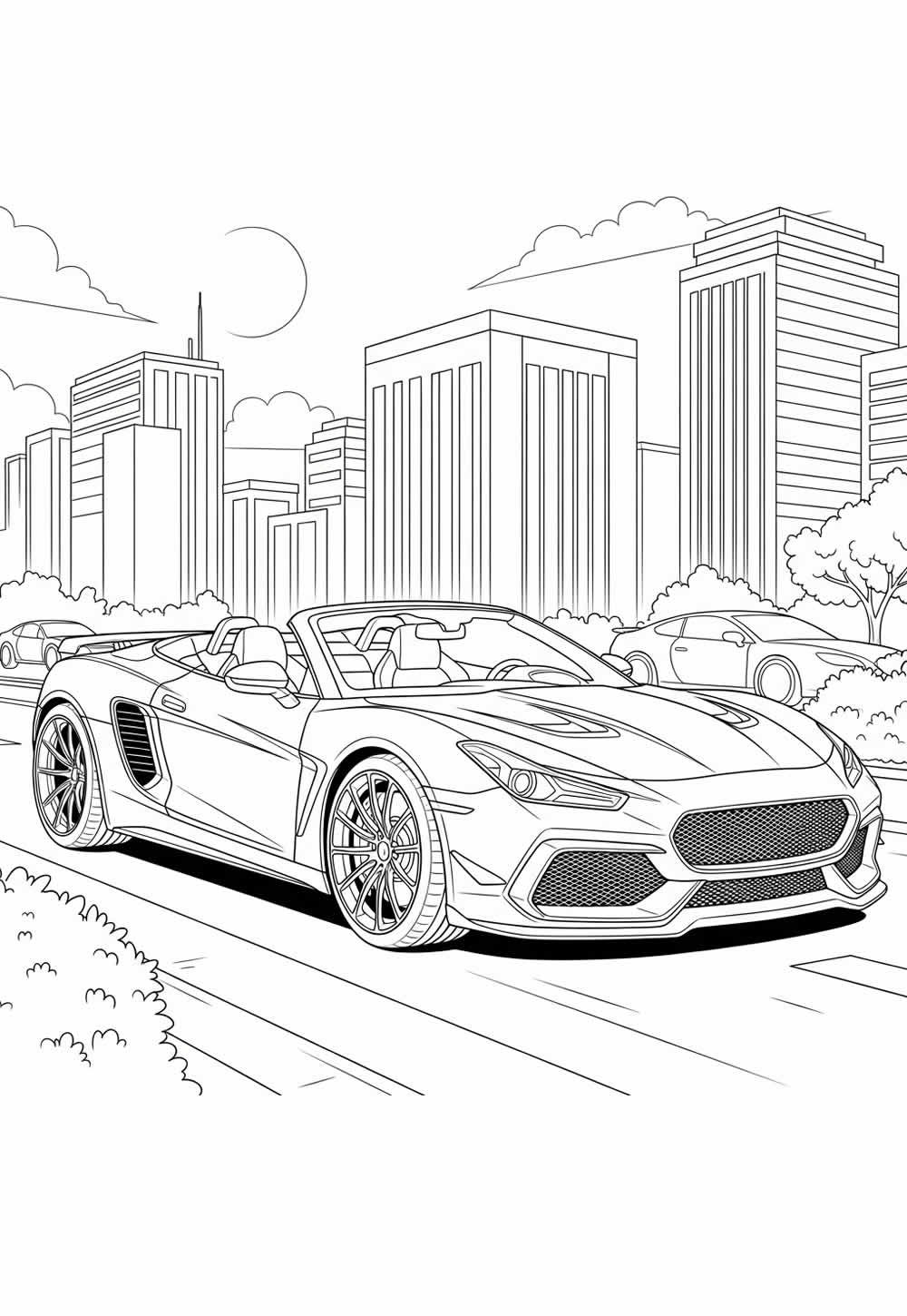 desenhos de carros de desenho animado para colorir