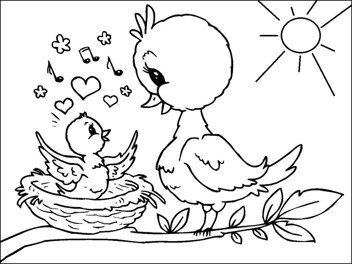 desenhos de pássaros para colorir online