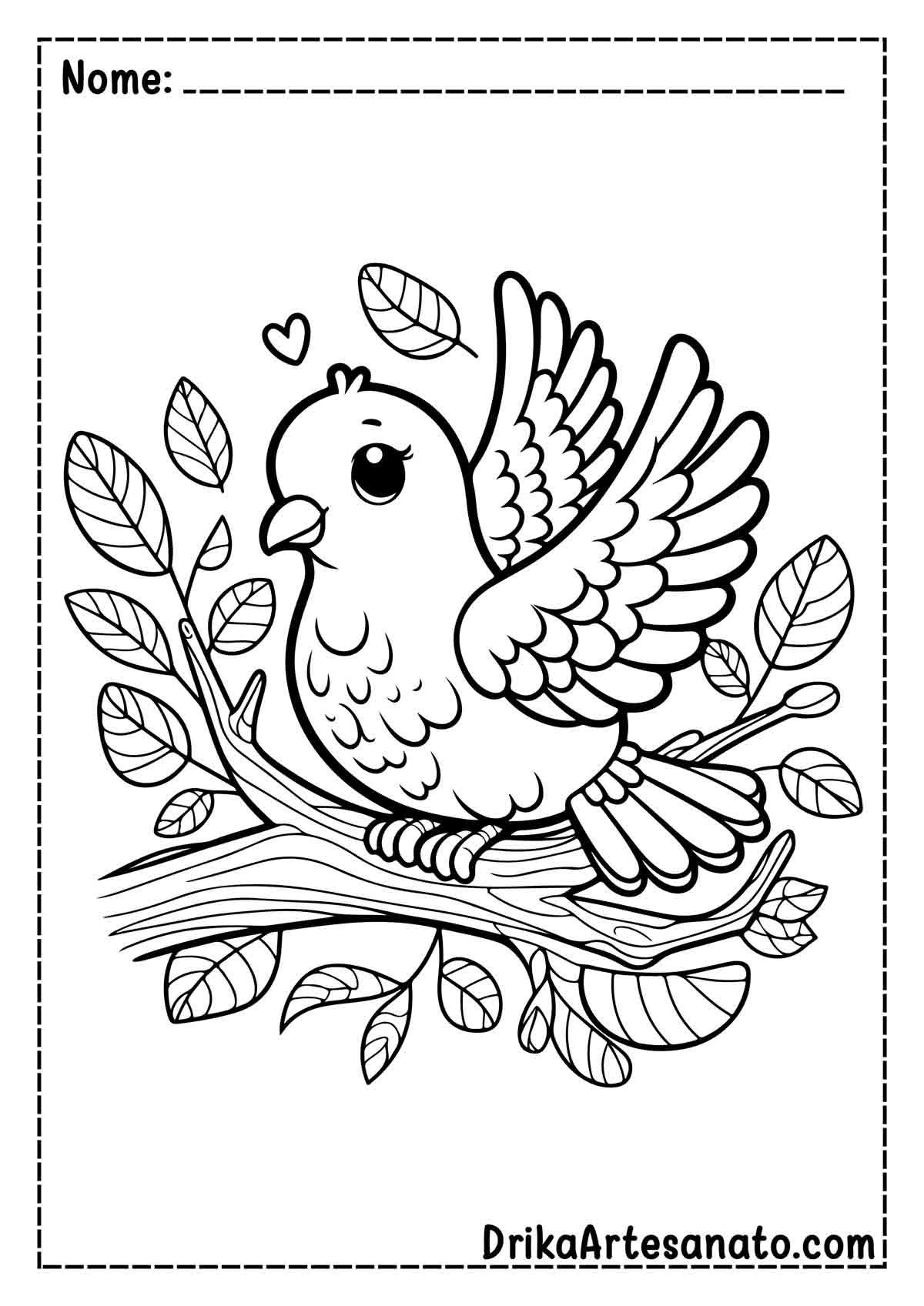 desenhos de pássaros exóticos para colorir