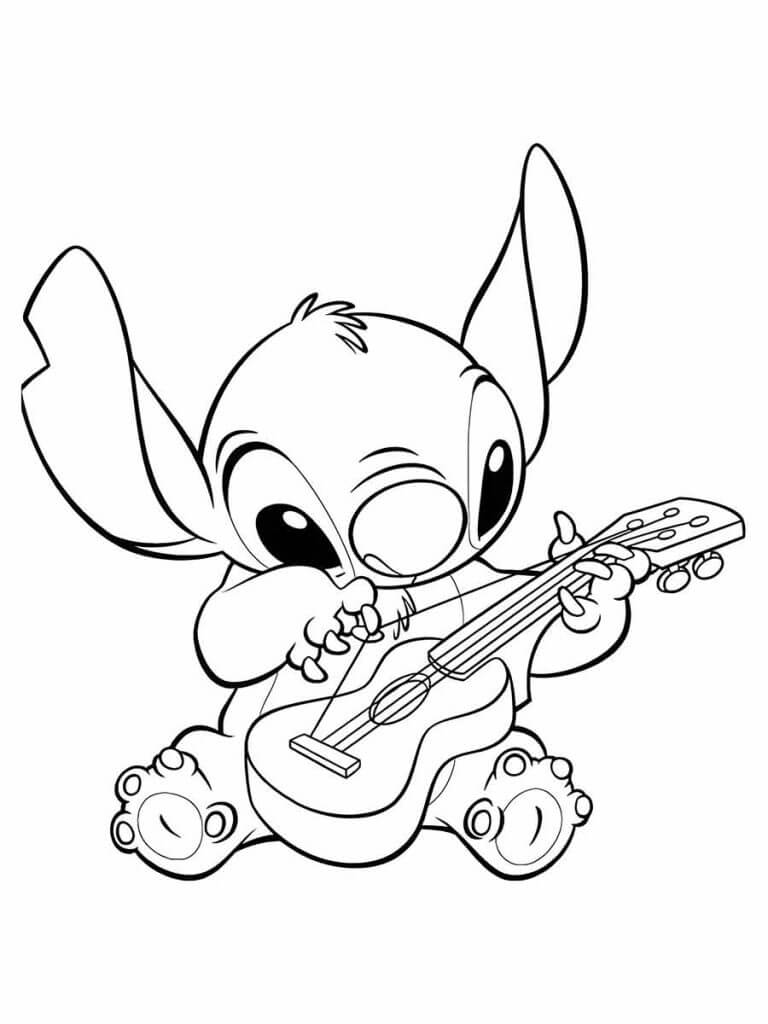 stitch para colorir online