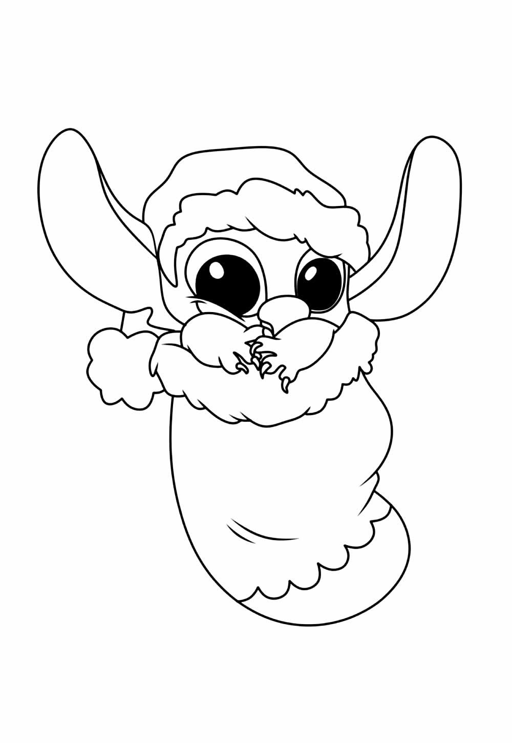 stitch dançando para colorir